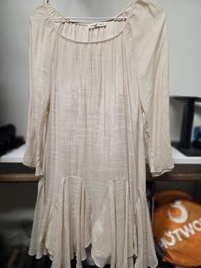 Indigo Soul Cream Flowing Tunic